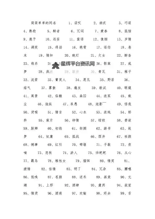 2024最时尚网名大全:打造你的专属潮流标志图1