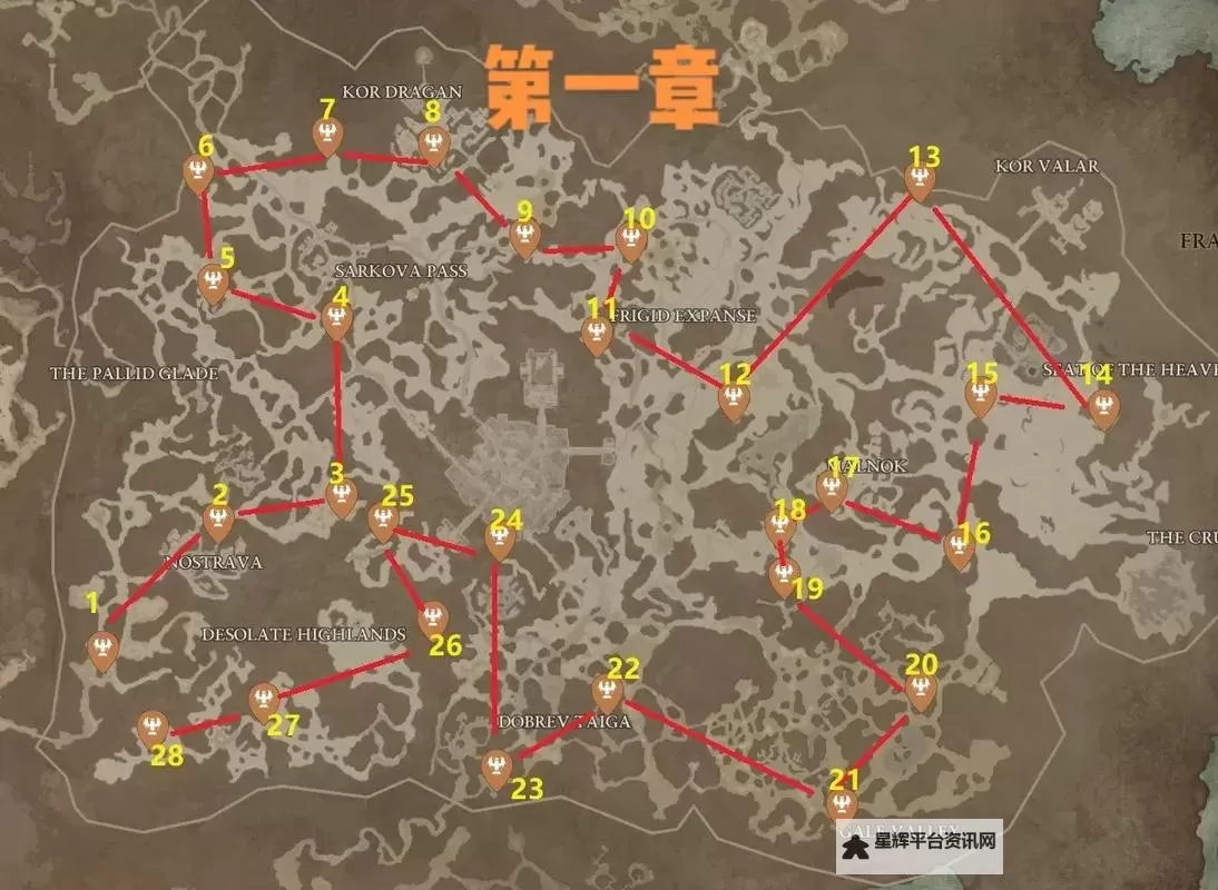《暗黑破坏神4》哈维泽莉莉丝祭坛位置路线图1