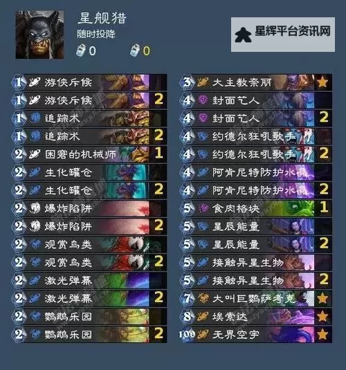 《炉石传说》灌注猎迷你包卡组推荐图1
