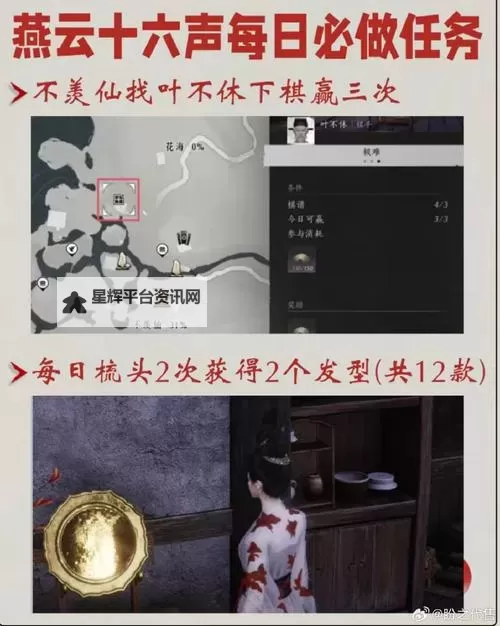 《燕云十六声》每日必做内容整理图1