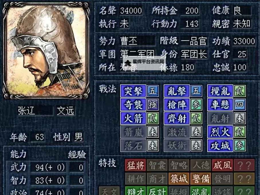 《三国志8重制版》武将能力排行榜 哪个武将能力值比较高图1