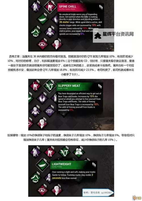 《黎明杀机》技能颜色及等级区别介绍 技能颜色有什么区别图1