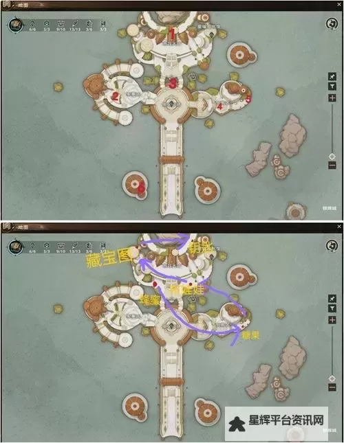 《塔瑞斯世界》银辉城宝箱点位标注图1